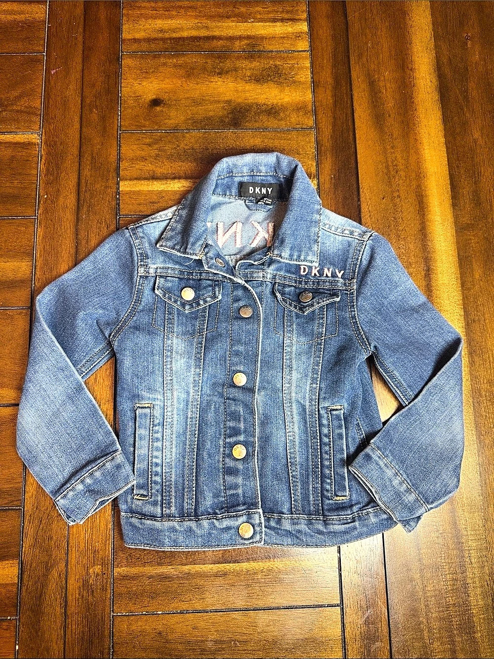 DKNY Girls Denim Jacket Blue Size 4